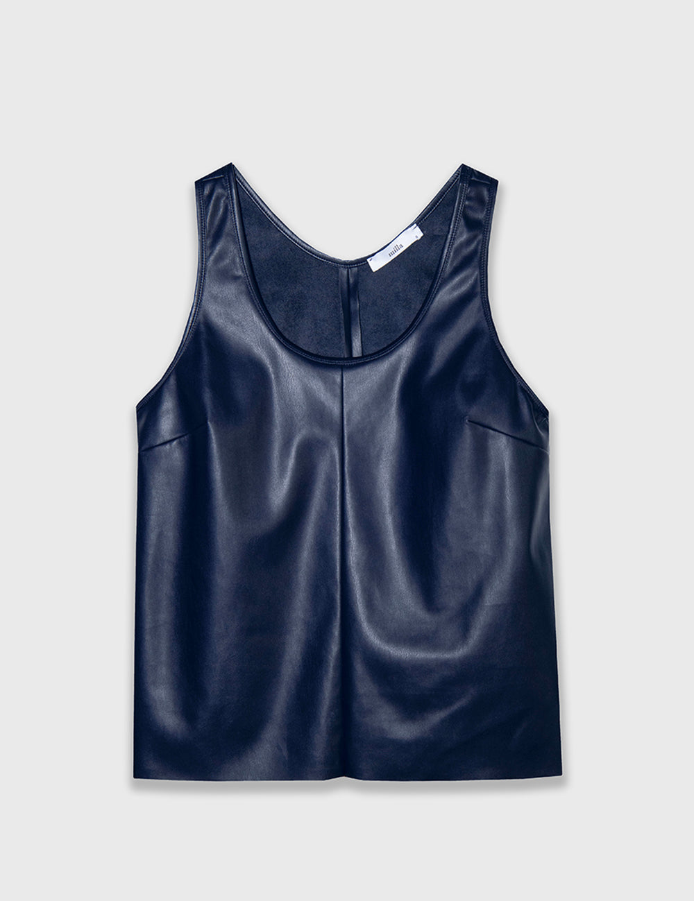 MILLA TOP FAUX LEATHER SLEEVELESS