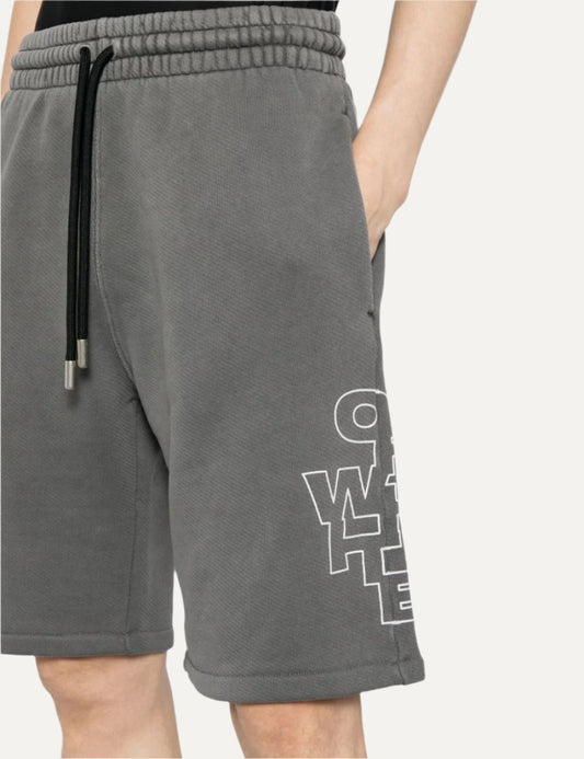 OFF WHITE OUTLINE SKATE SWEATSHORTS