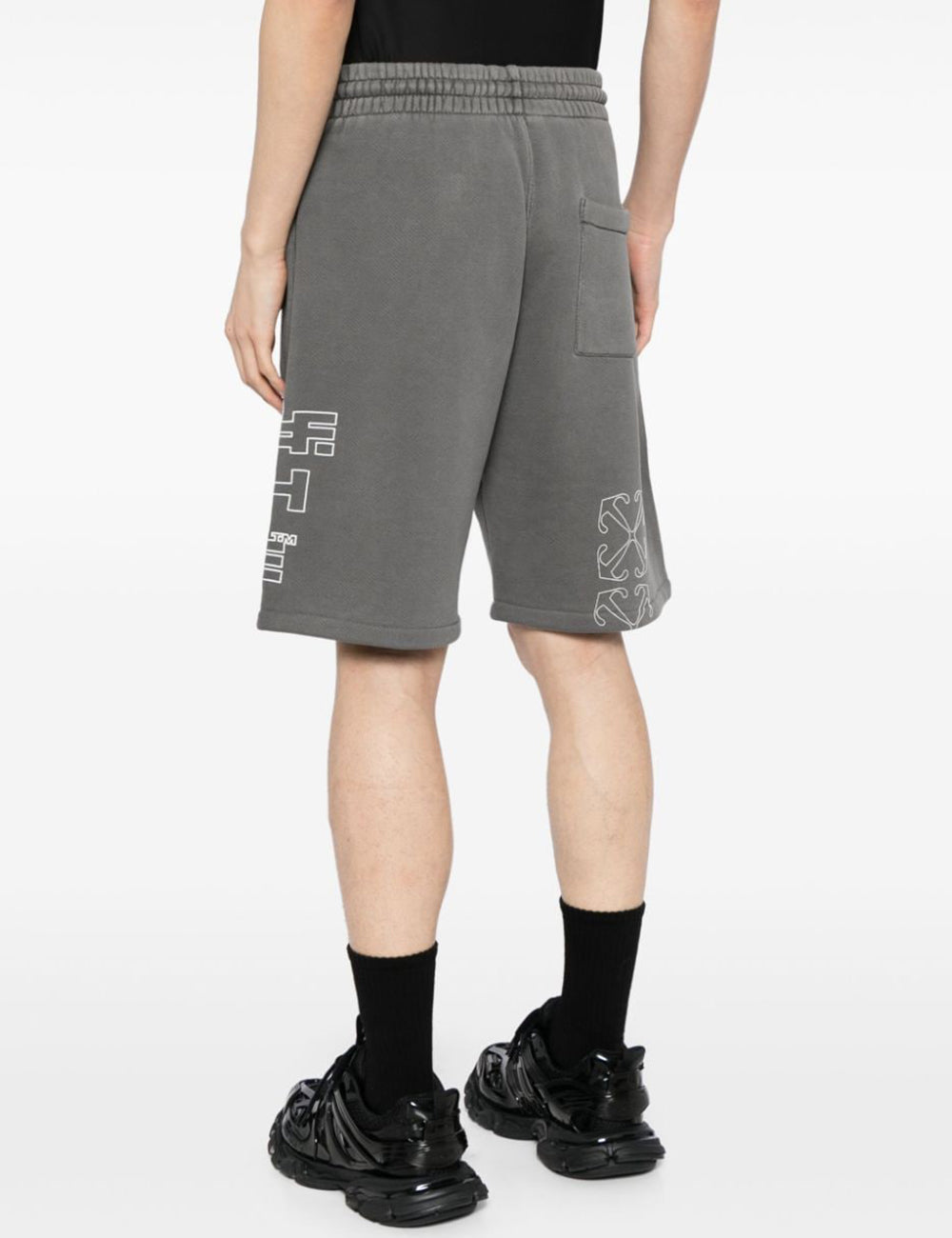 OFF WHITE OUTLINE SKATE SWEATSHORTS