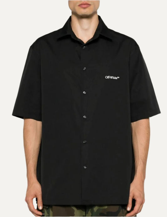 OFF WHITE GOTHIC ARR POPL BOWLING SHIRT