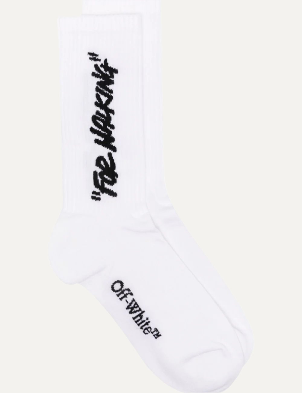 OFF WHITE QUOTE MID CALF KNIT SOCKS