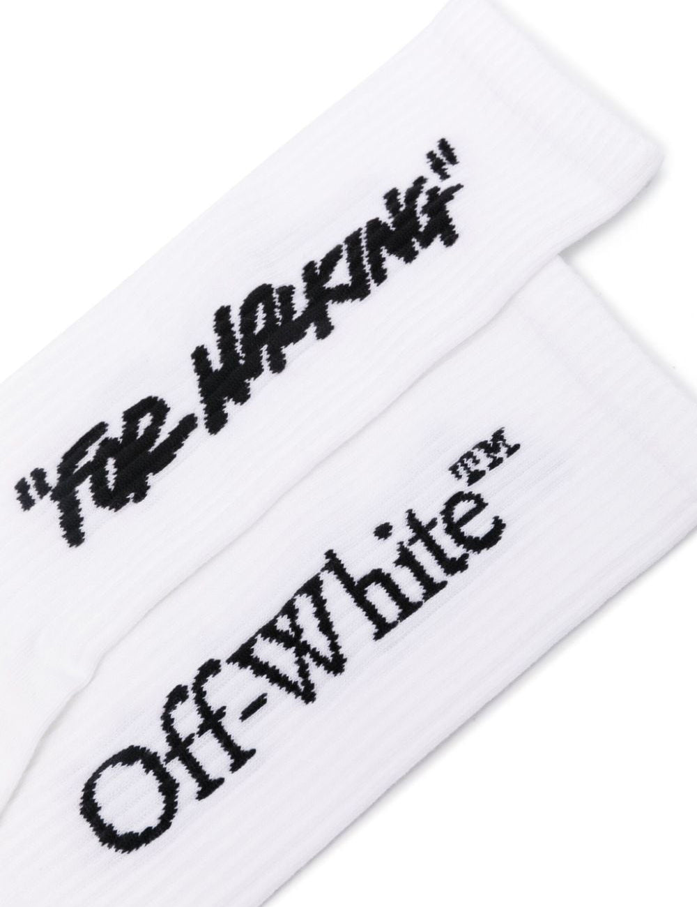 OFF WHITE QUOTE MID CALF KNIT SOCKS