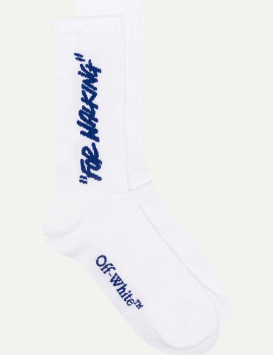 OFF WHITE QUOTE MID CALF KNIT SOCKS