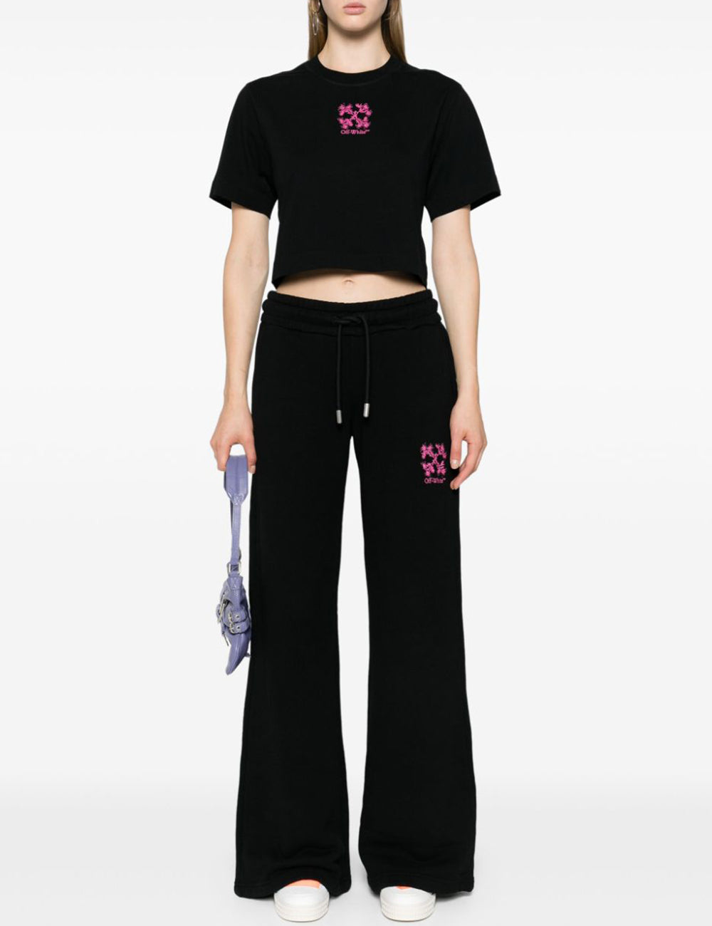 OFF WHITE EMBR MINI ARROW CROP TEE