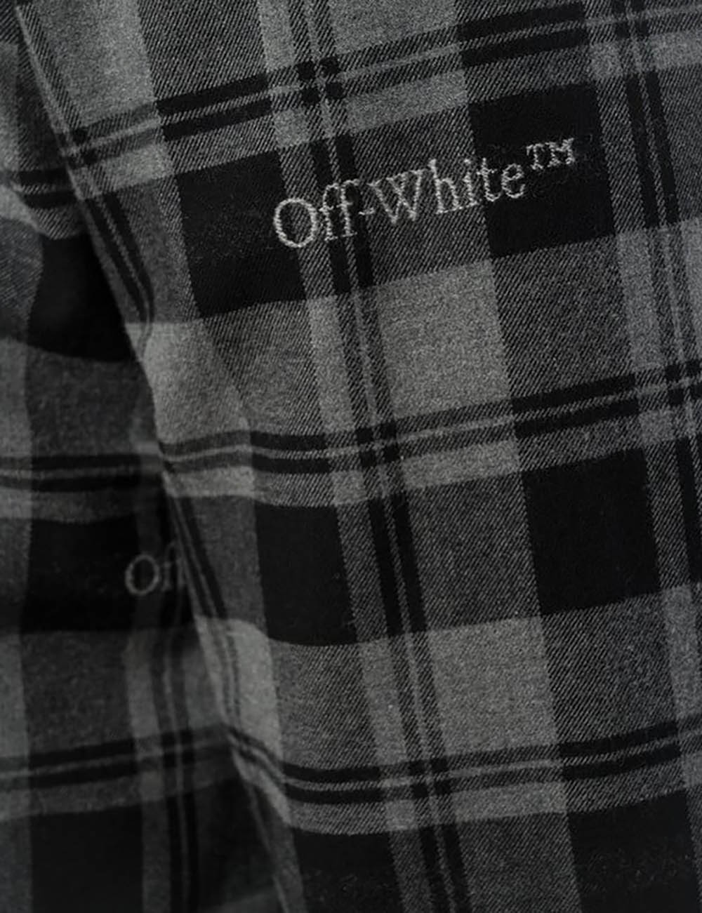 OFF WHITE CHECK FLANN HOODED SHIRT OFF WHITE