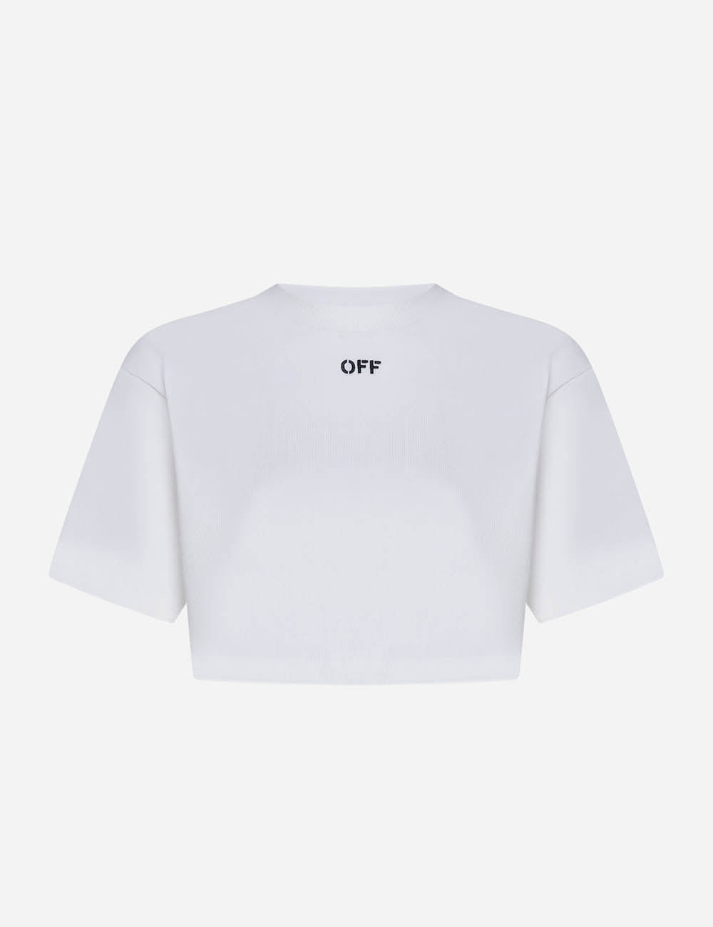 OFF WHITE OFF STAMP RIB CROPPED TEE OFF WHITE