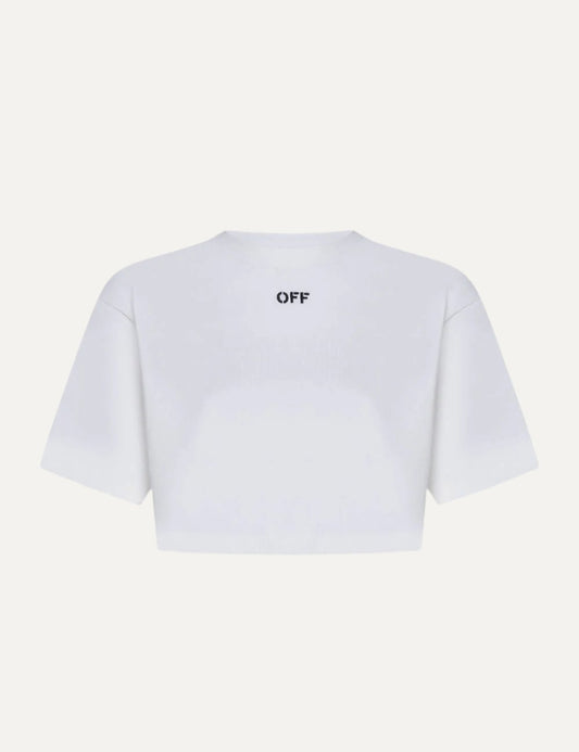 OFF WHITE OFF STAMP RIB CROPPED TEE OFF WHITE