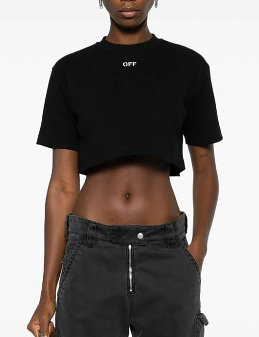 OFF WHITE OFF STAMP RIB CROPPED TEE OFF WHITE