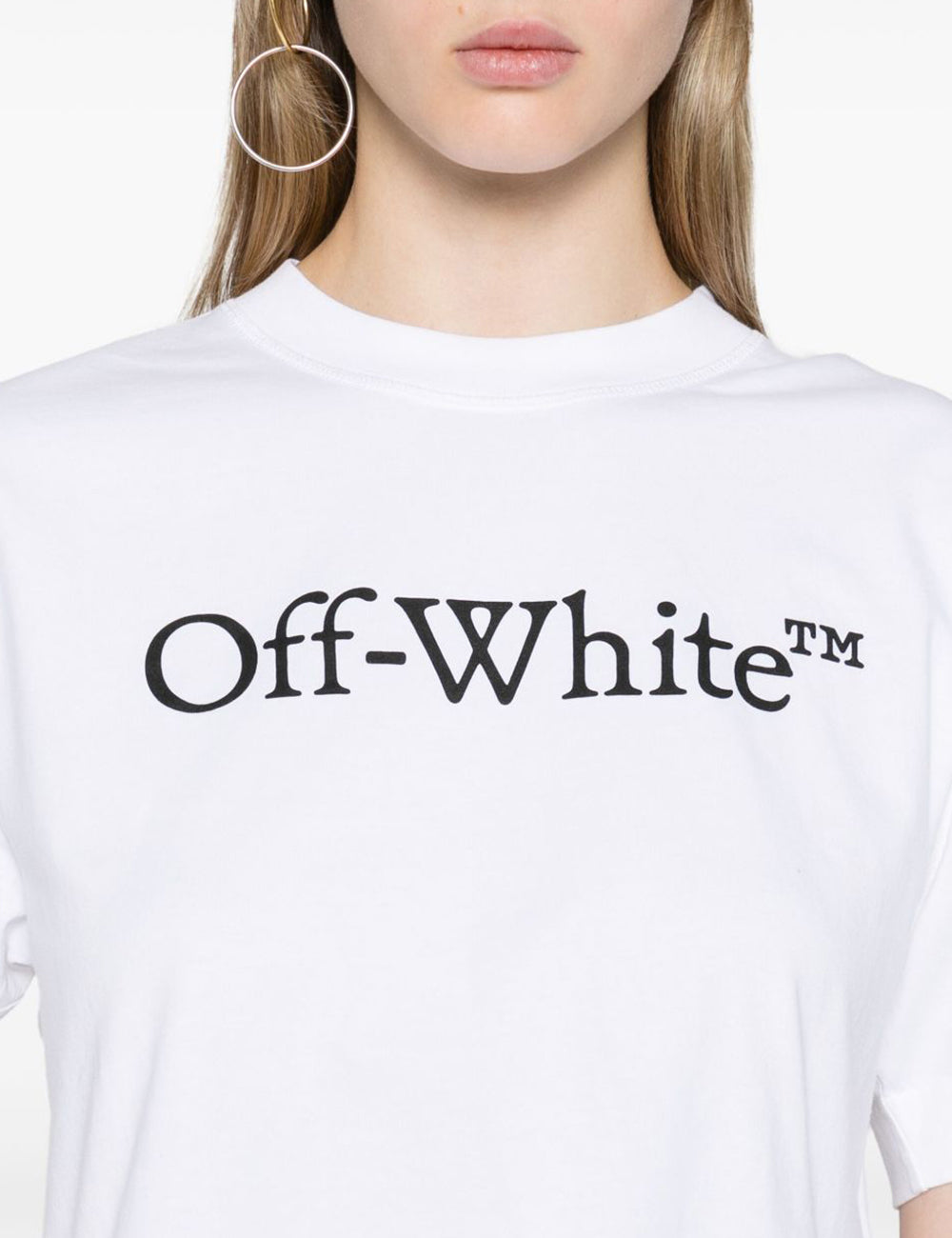 OFF WHITE BIG LOGO BOOKISH CROP TEE