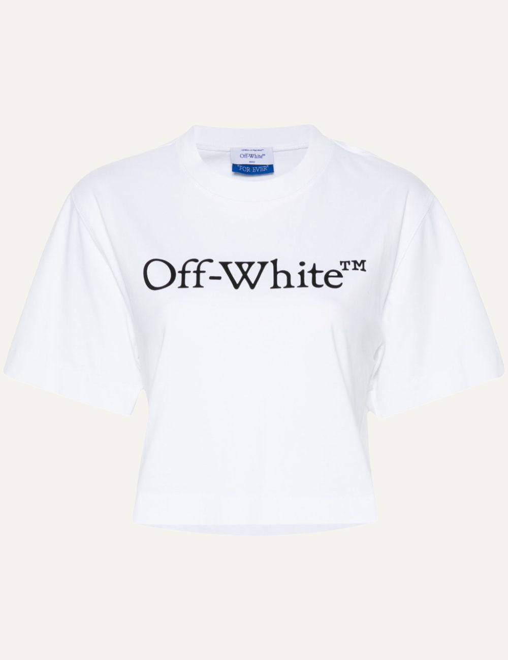 OFF WHITE BIG LOGO BOOKISH CROP TEE