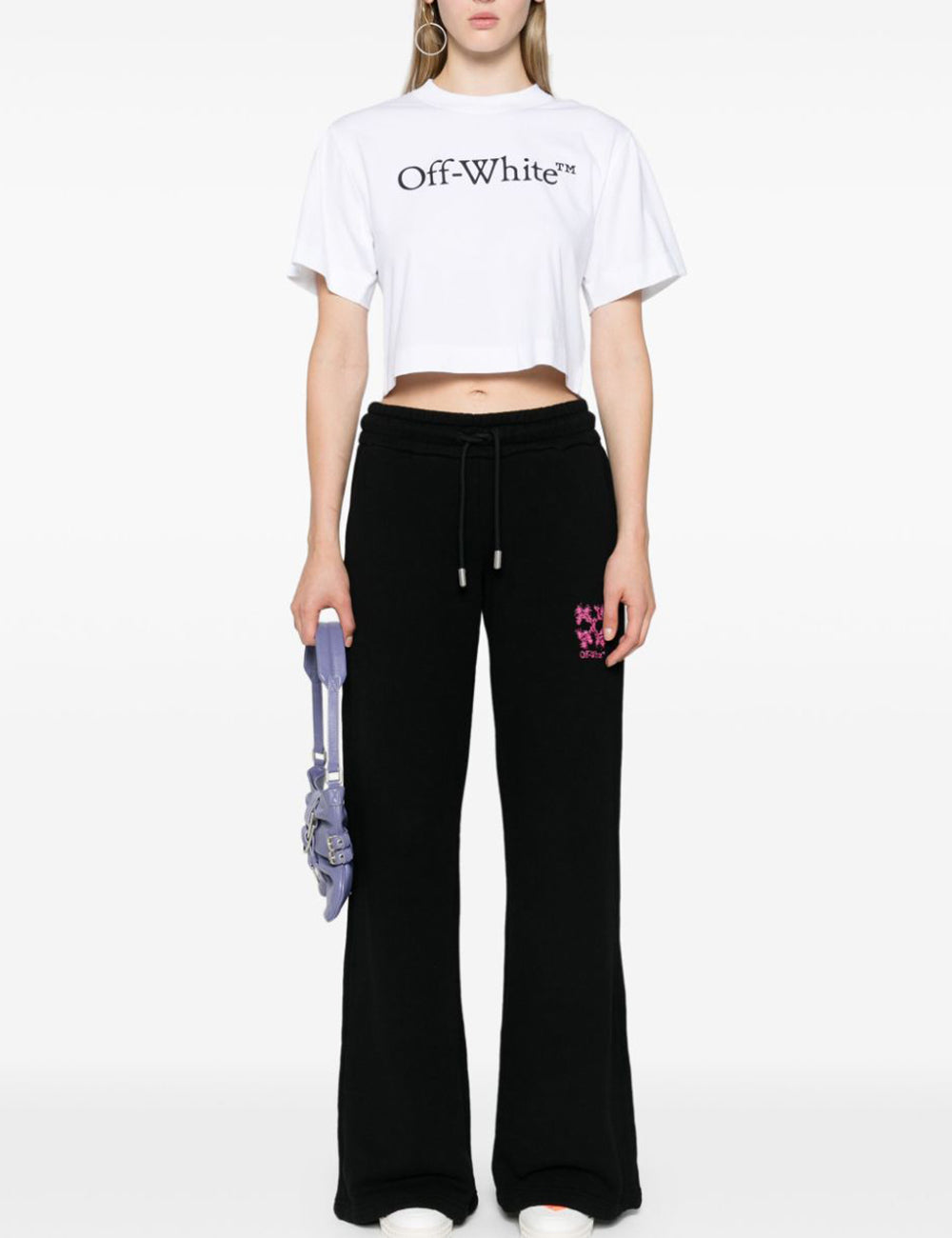 OFF WHITE BIG LOGO BOOKISH CROP TEE