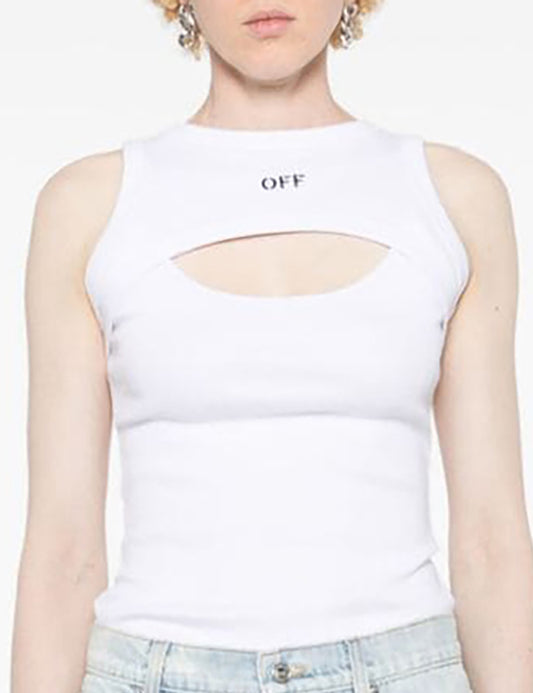 OFF WHITE OFF STAMP RIB ROUND ROW TOP