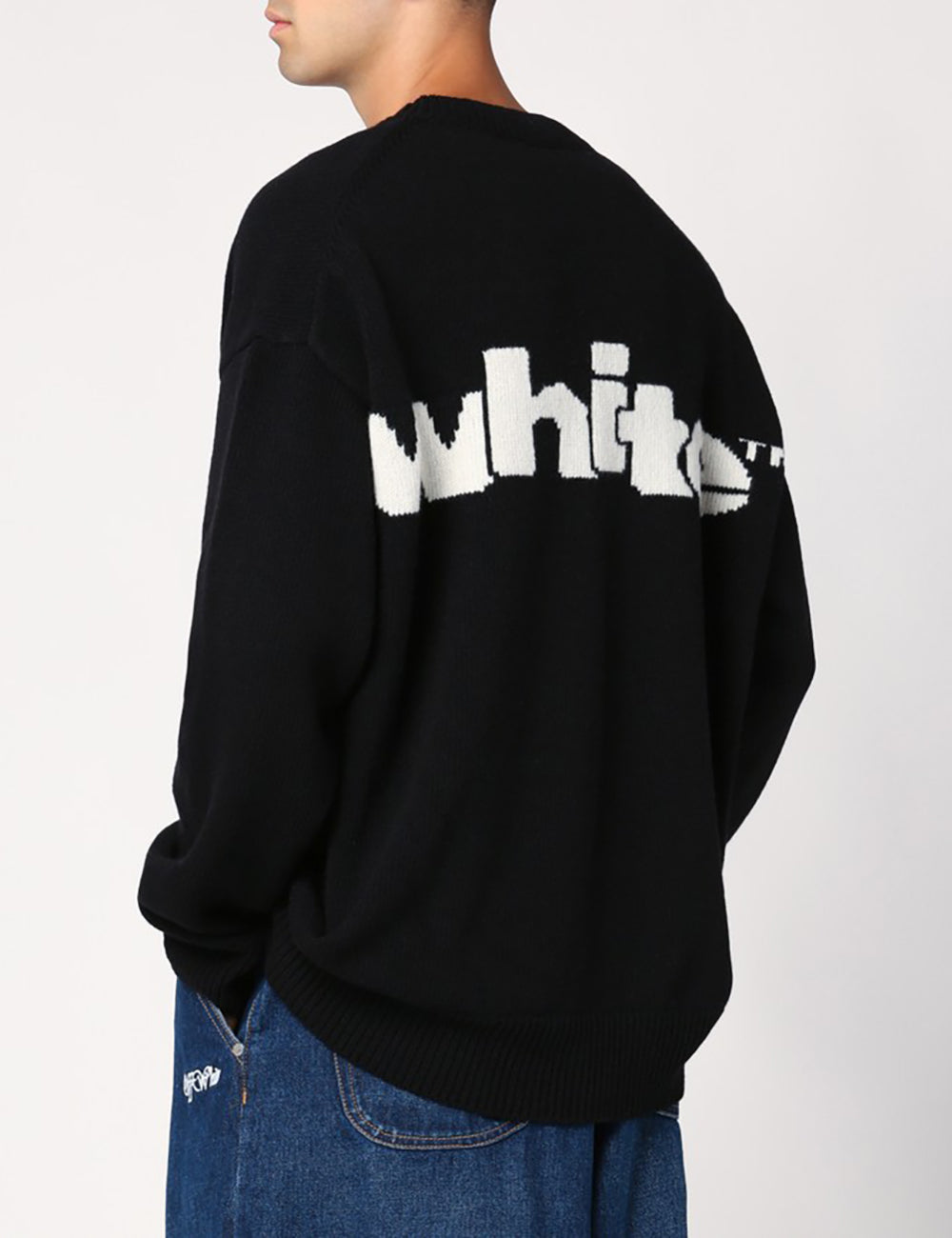 OFF WHITE SHARED LOGO KNIT CREWNECK