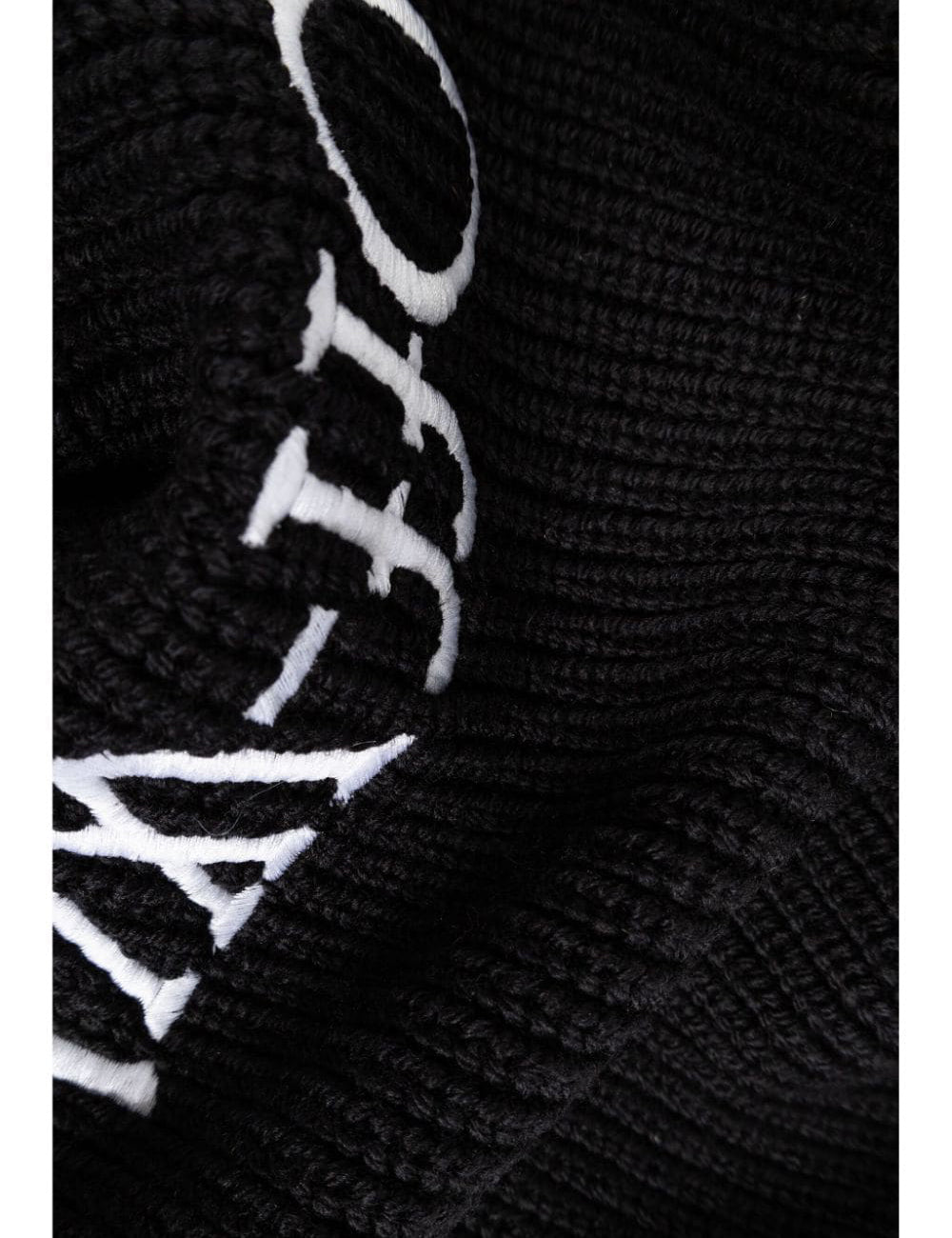 OFF WHITE WO LOGO BKSH KNIT SCARF