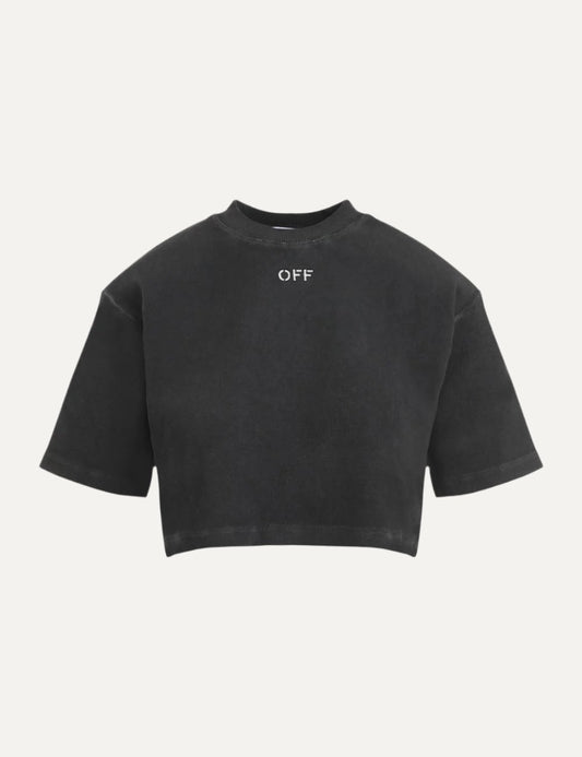 OFF WHITE OFF STAMP RIB CROP TEE