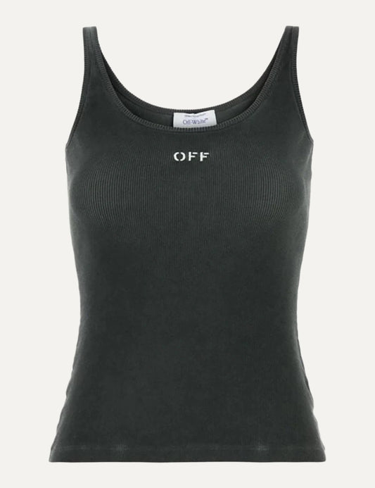 OFF WHITE OFF STAMP RIB TANK TOP