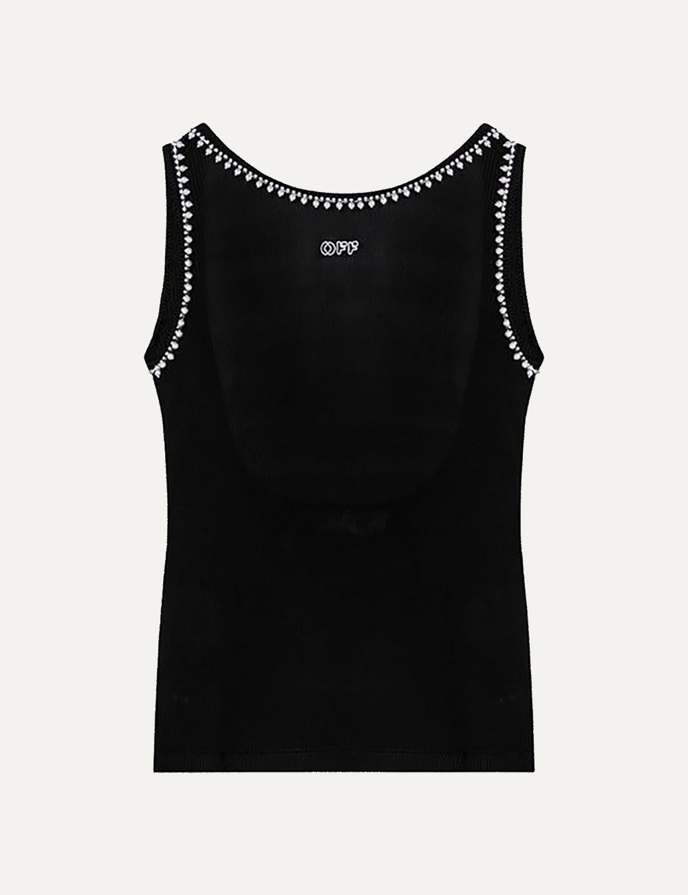 OFF WHITE LIGHT RIB EMB 20S TANK TOP