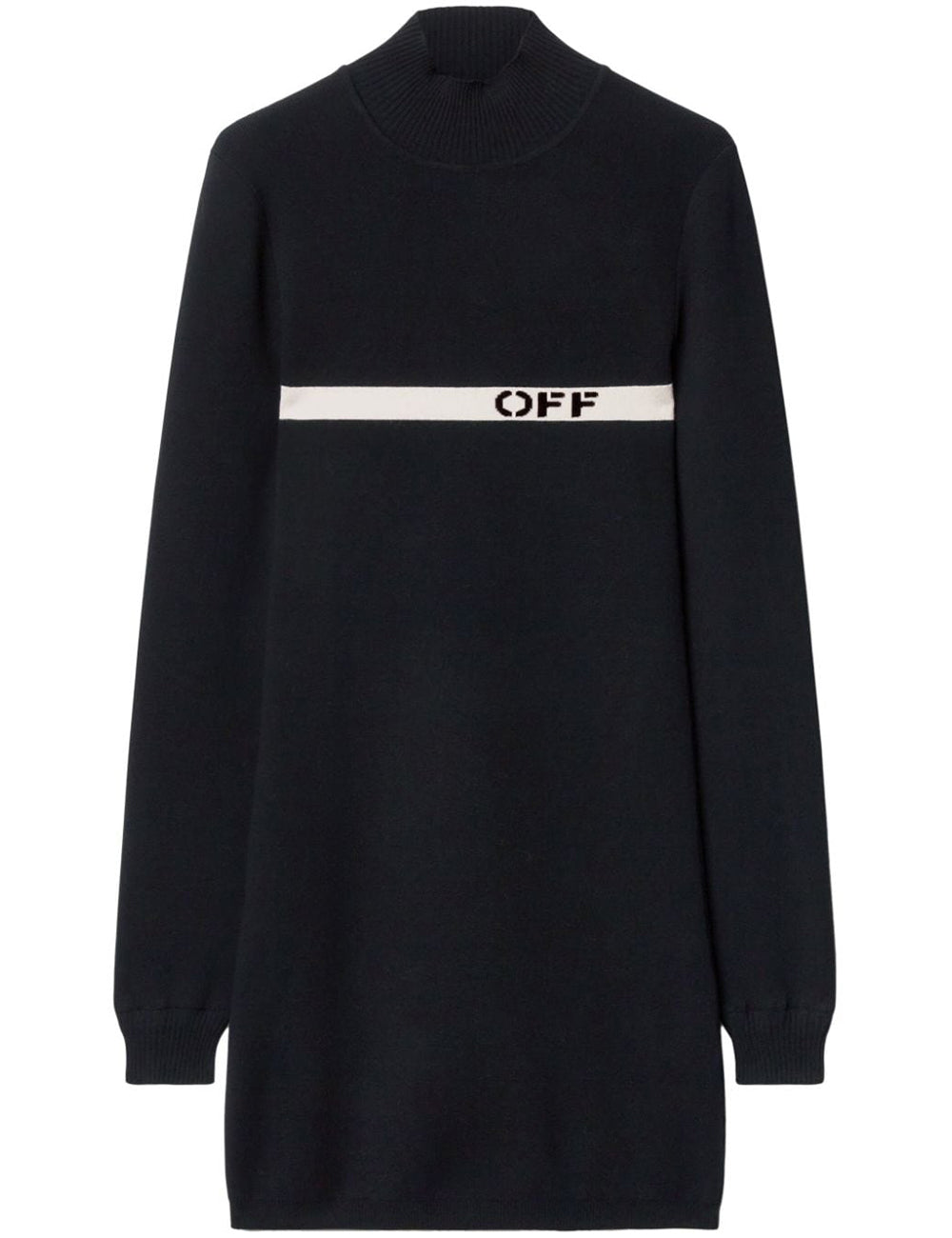 OFF WHITE LOGO STRIP MINI DRESS