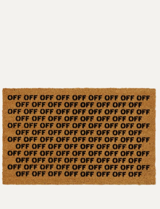 OFF WHITE RECTANG DOORMAT SHAPED