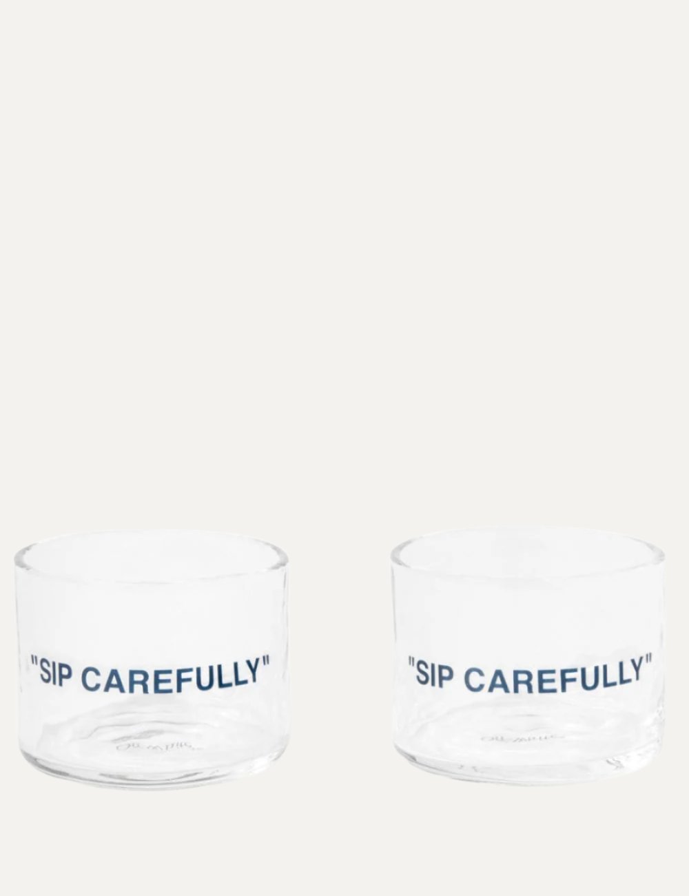 OFF WHITE WATER GLASS QUOTE SET