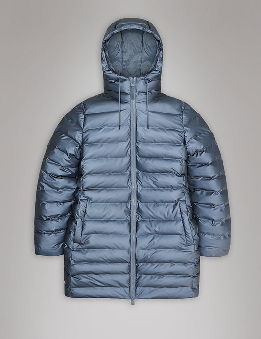 RAINS LOHJA LONG PUFFER CURVE JACKET W3T3