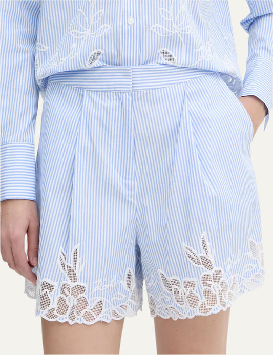 KARL LAGERFELD EMB CUT OUT SHORTS