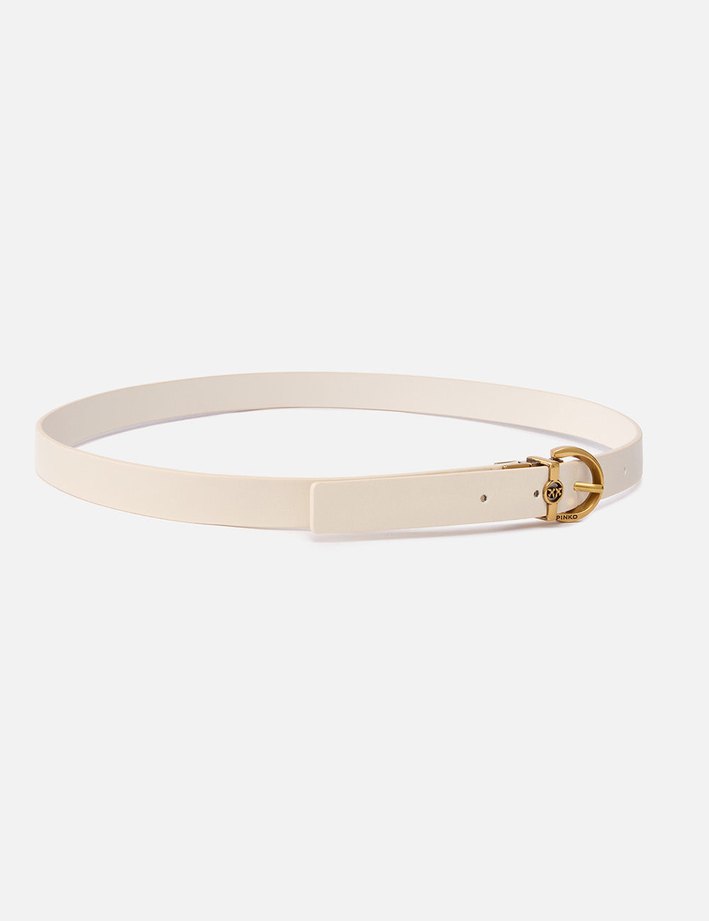 PINKO LOVE H2 BELT VITELLO SHINY+VITELLO SETA