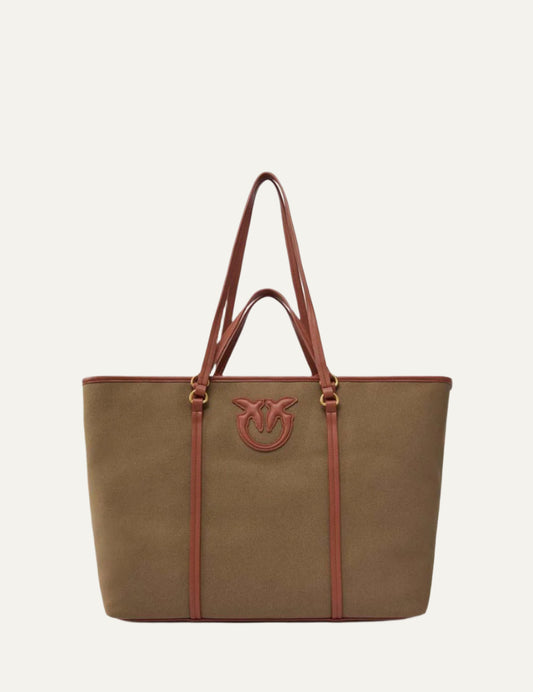 PINKO MIRANDA SHOPPER EXTRA CANVAS + PU