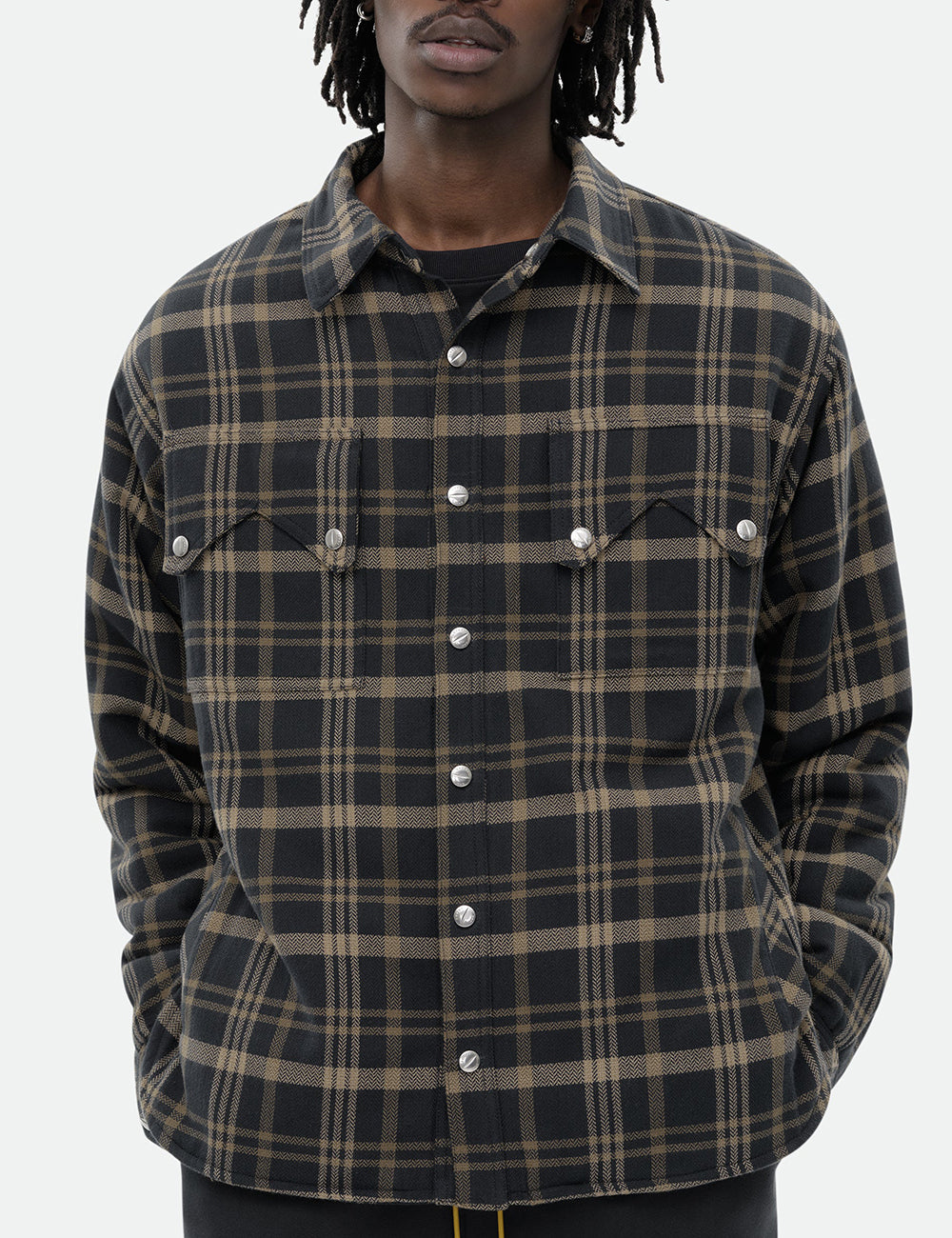 RHUDE FLANNEL SHERPA OVER