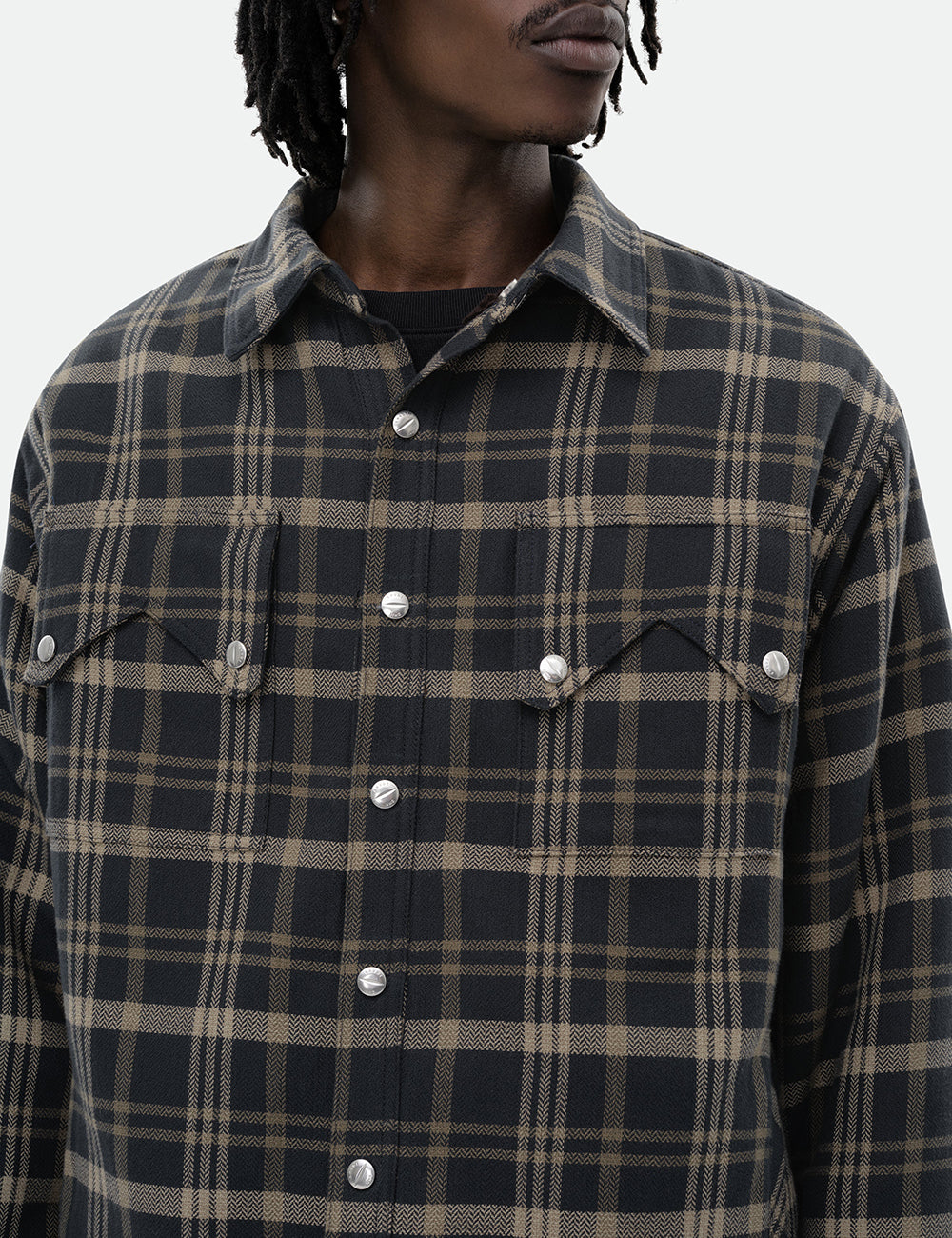 RHUDE FLANNEL SHERPA OVER