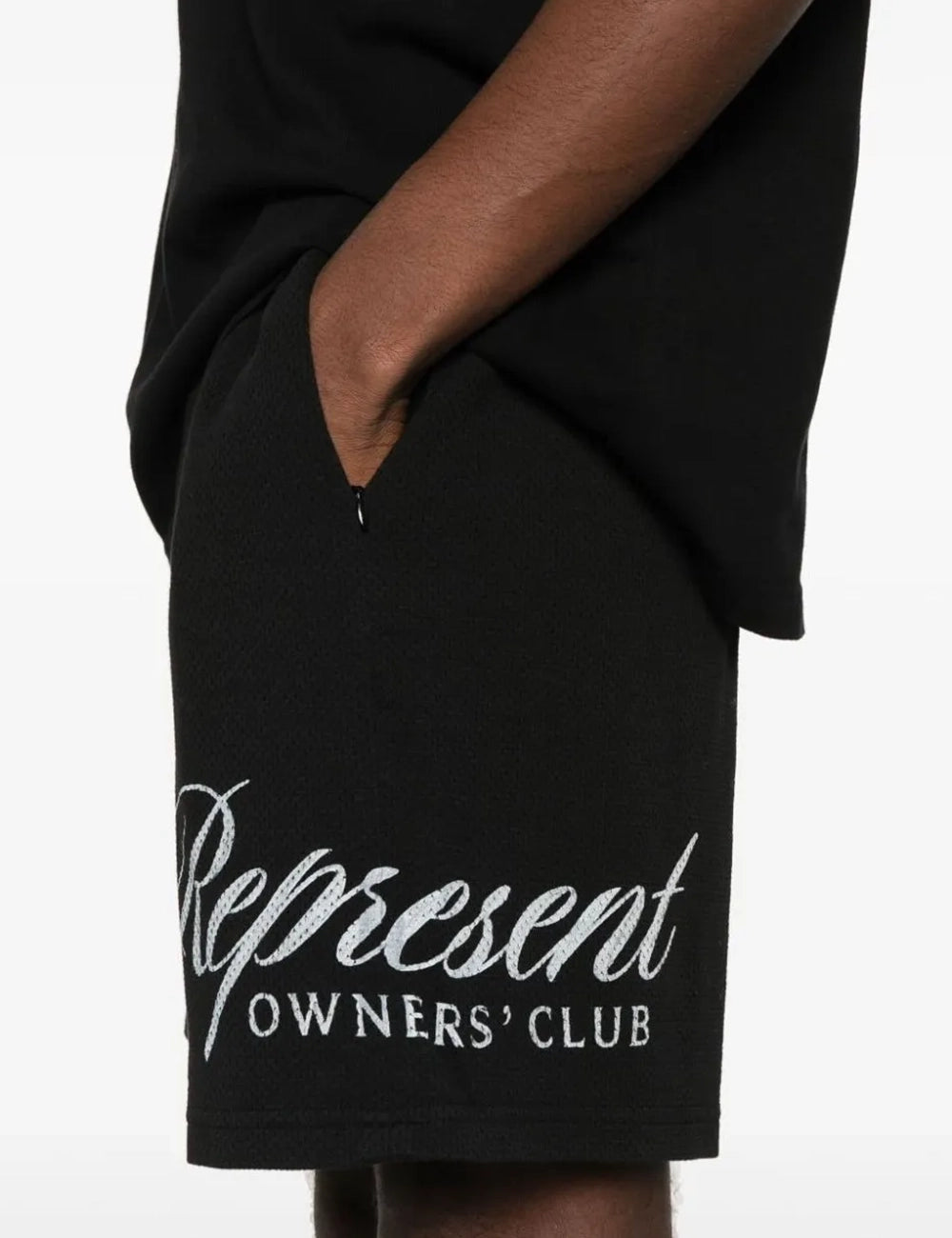 REPRESENT REPRESENT OWNERS CLUB SCRIPT MESH SHORTS