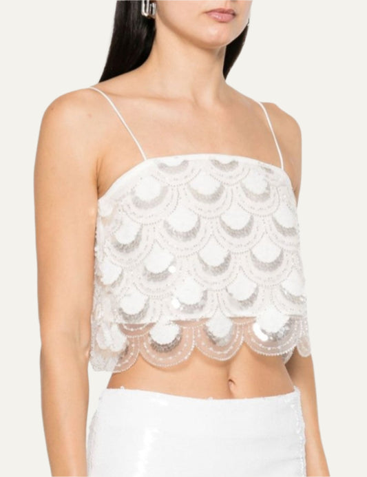 ROTATE SEQUINS CROP TOP