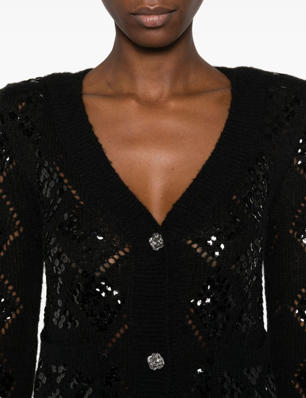 ROTATE SEQUIN KNIT CARDIGAN