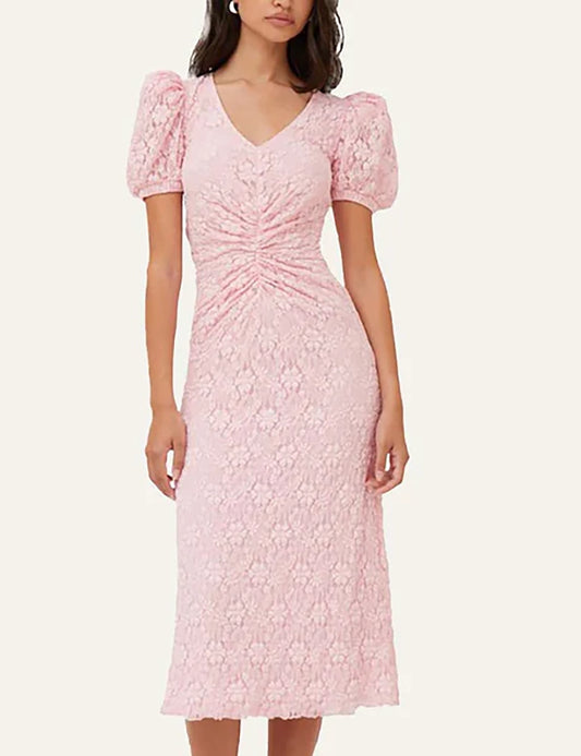 ROTATE LACE PUFF SLEEVE DRESS