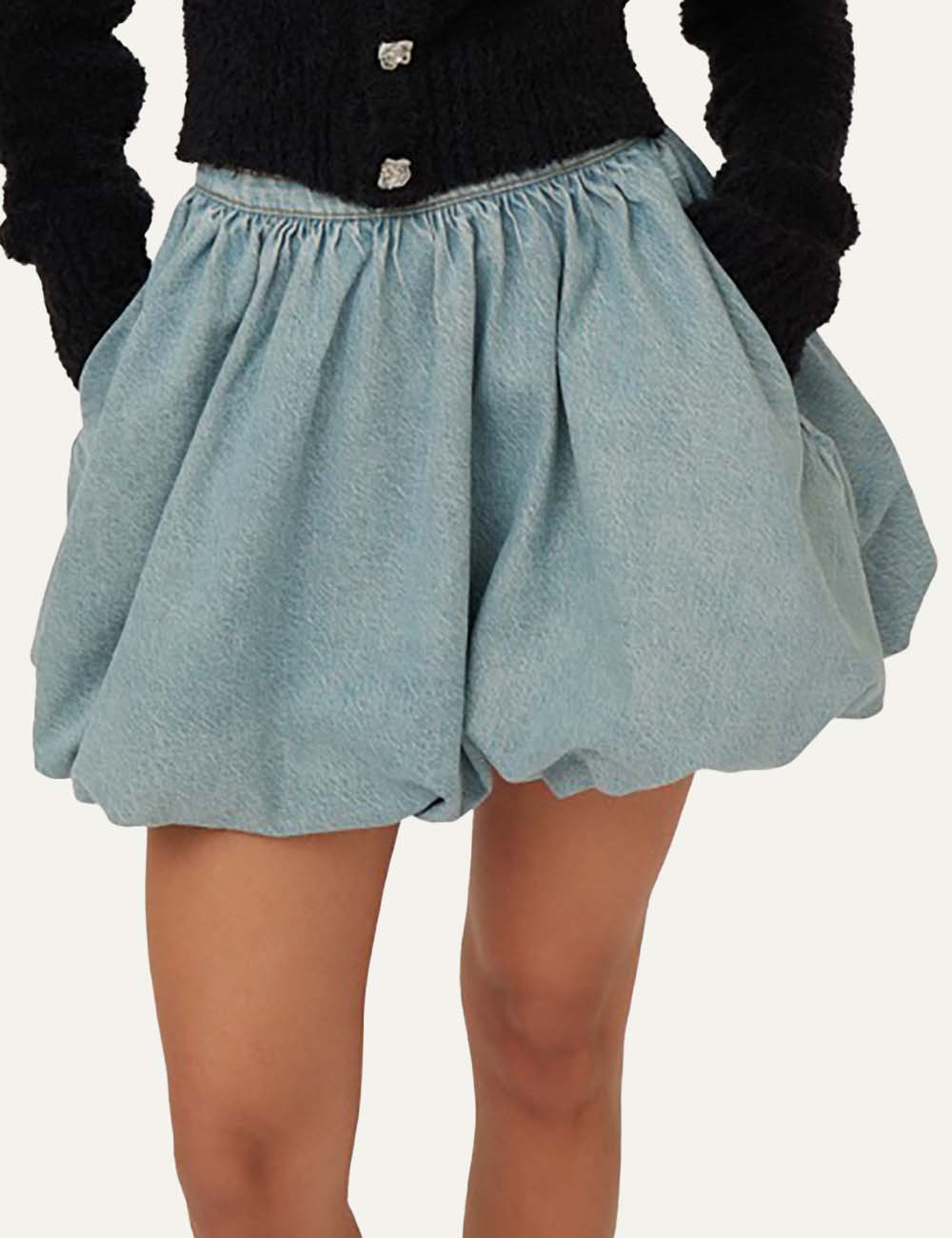 ROTATE DENIM BALLOON SKIRT