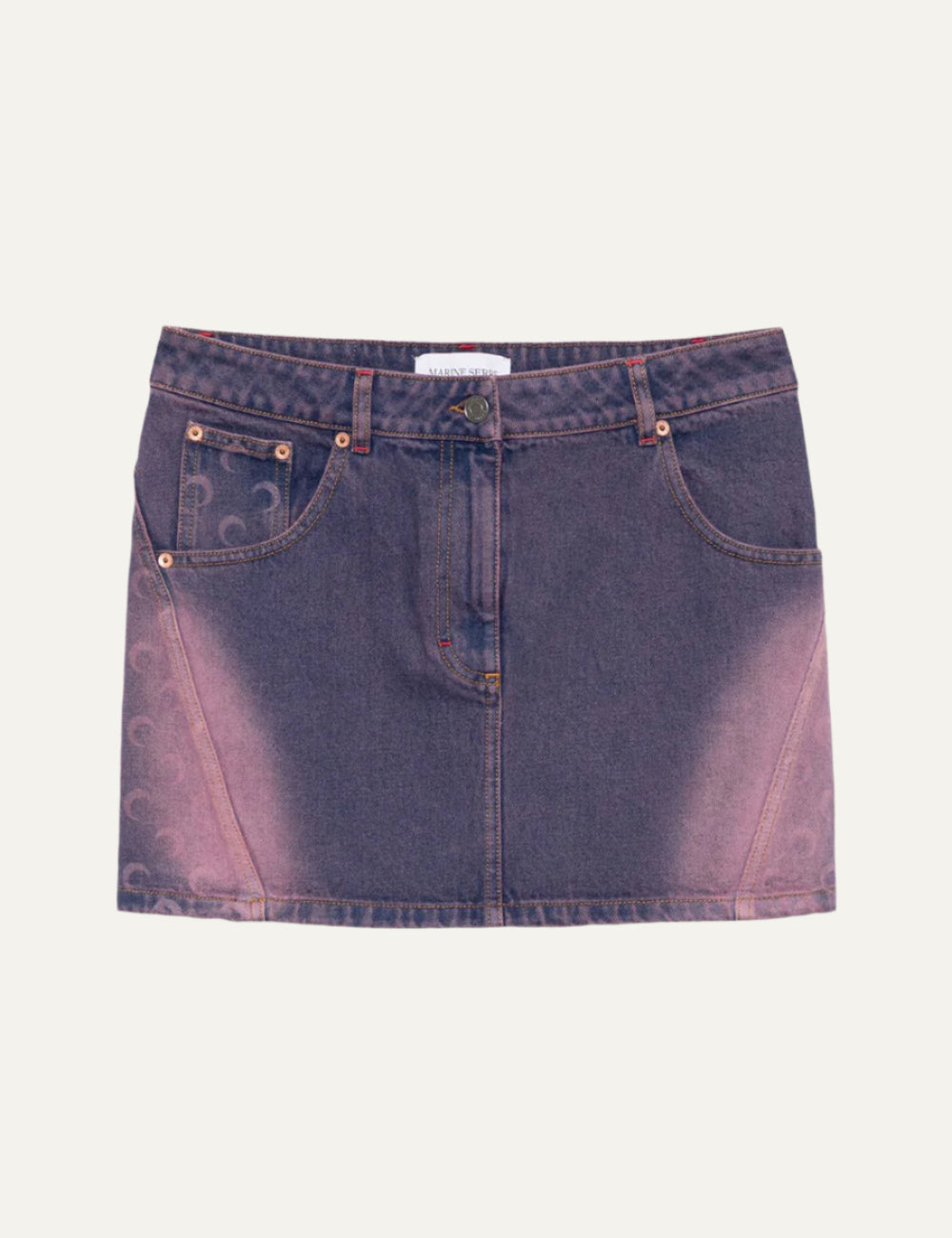 MARINE SERRE DENIM MINI SKIRT