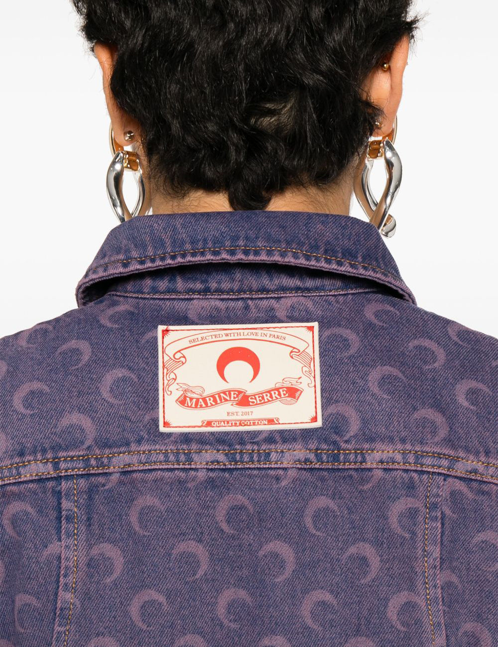 MARINE SERRE DENIM CROP JACKET