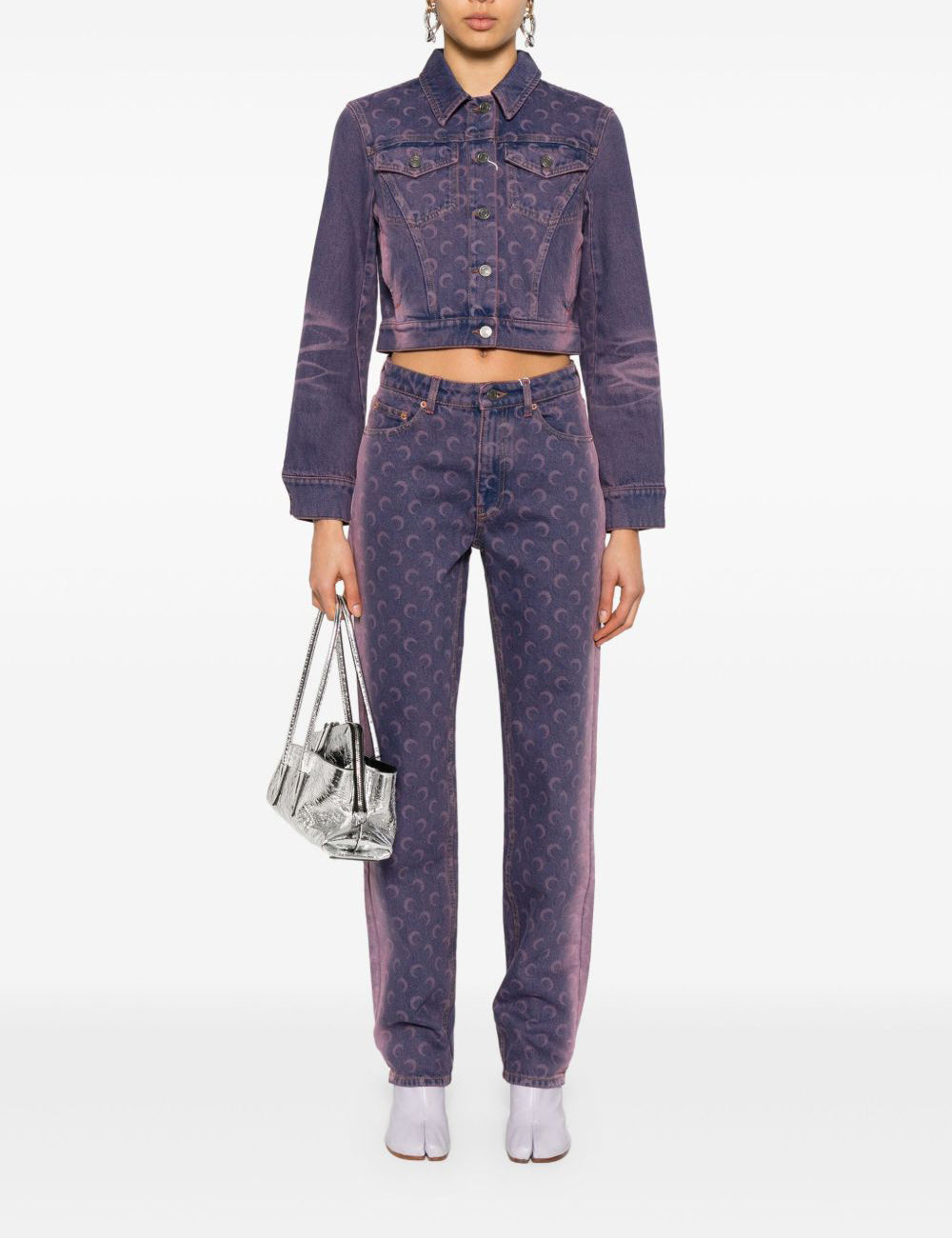 MARINE SERRE DENIM CROP JACKET