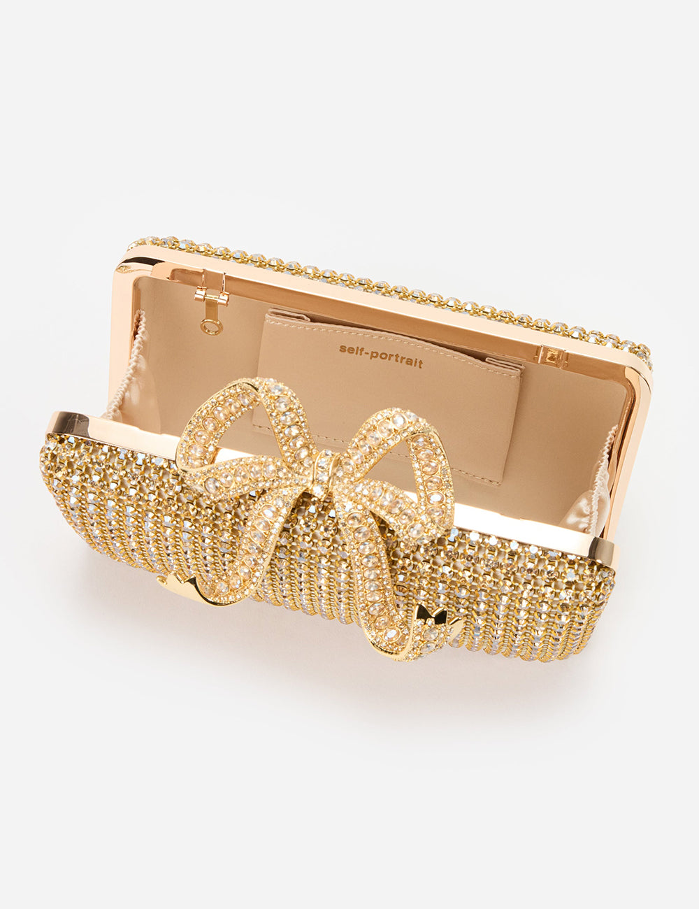 SELF-PORTRAIT CRYSTAL BOX CLUTCH