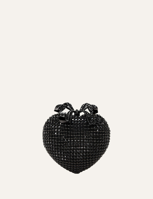 SELF-PORTRAIT CRYSTAL HEART CLUTCH