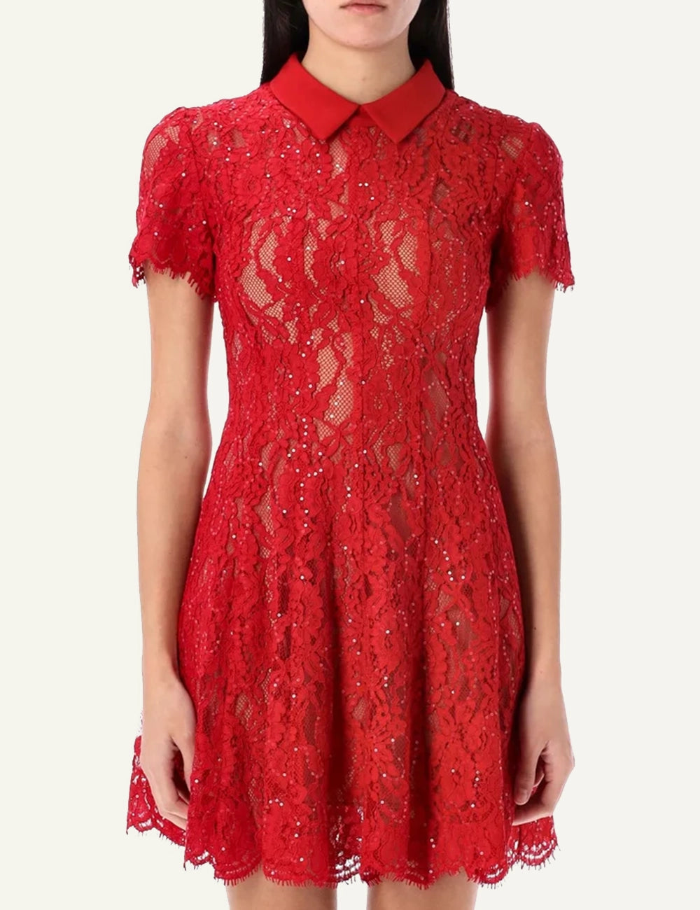 SELF-PORTRAIT LACE MINI DRESS