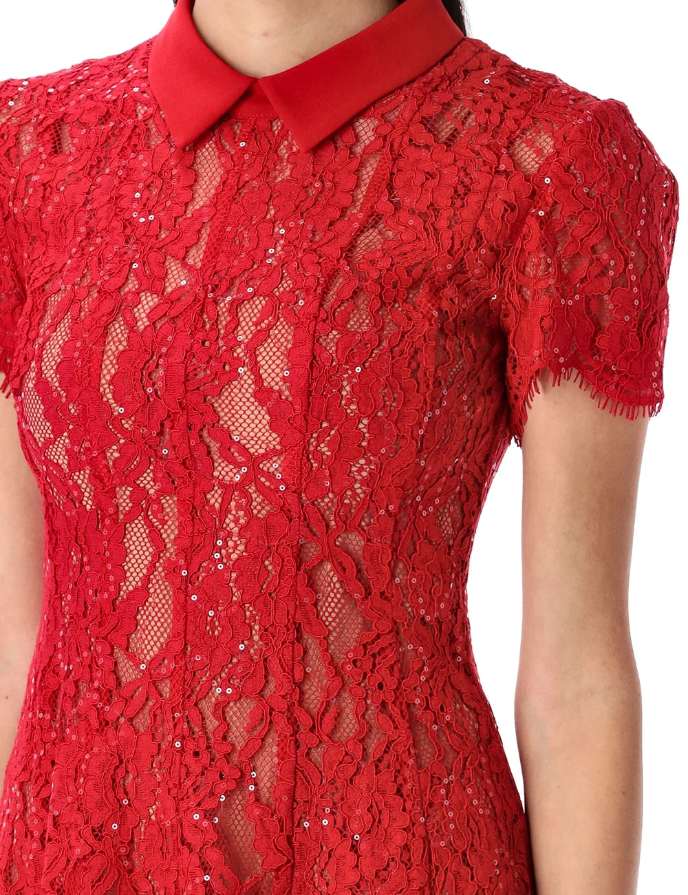 SELF-PORTRAIT LACE MINI DRESS