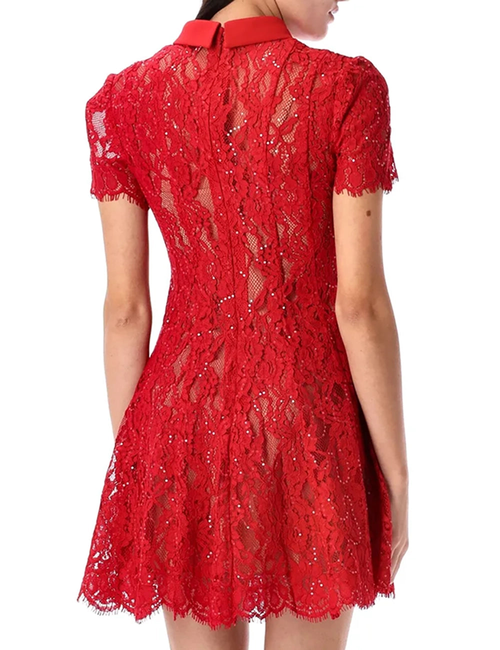 SELF-PORTRAIT LACE MINI DRESS