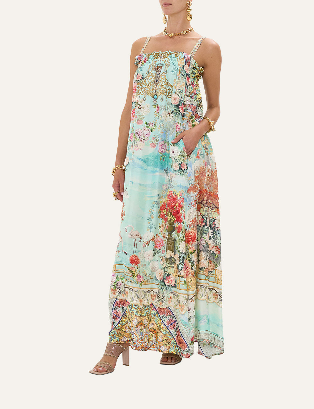 CAMILLA WIDE STRAP SUNDRESS