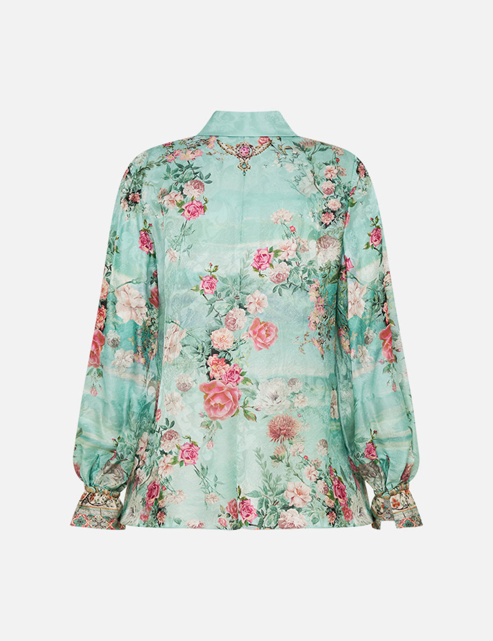 CAMILLA CURVED COLLAR BLOUSE