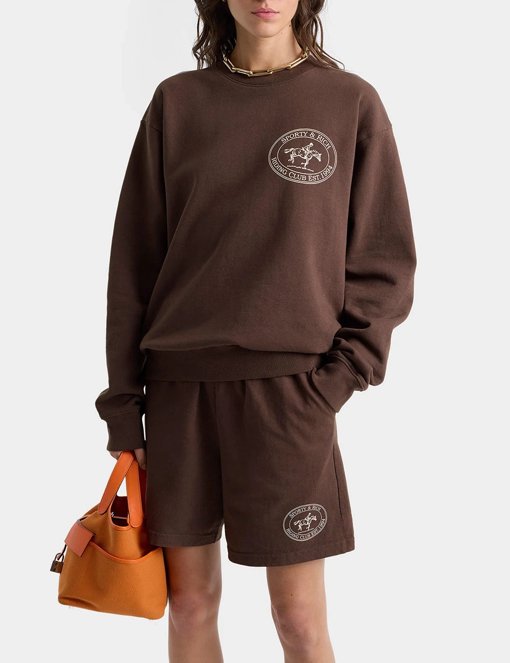 SPORTY & RICH RIDING CLUB GYM SHORT