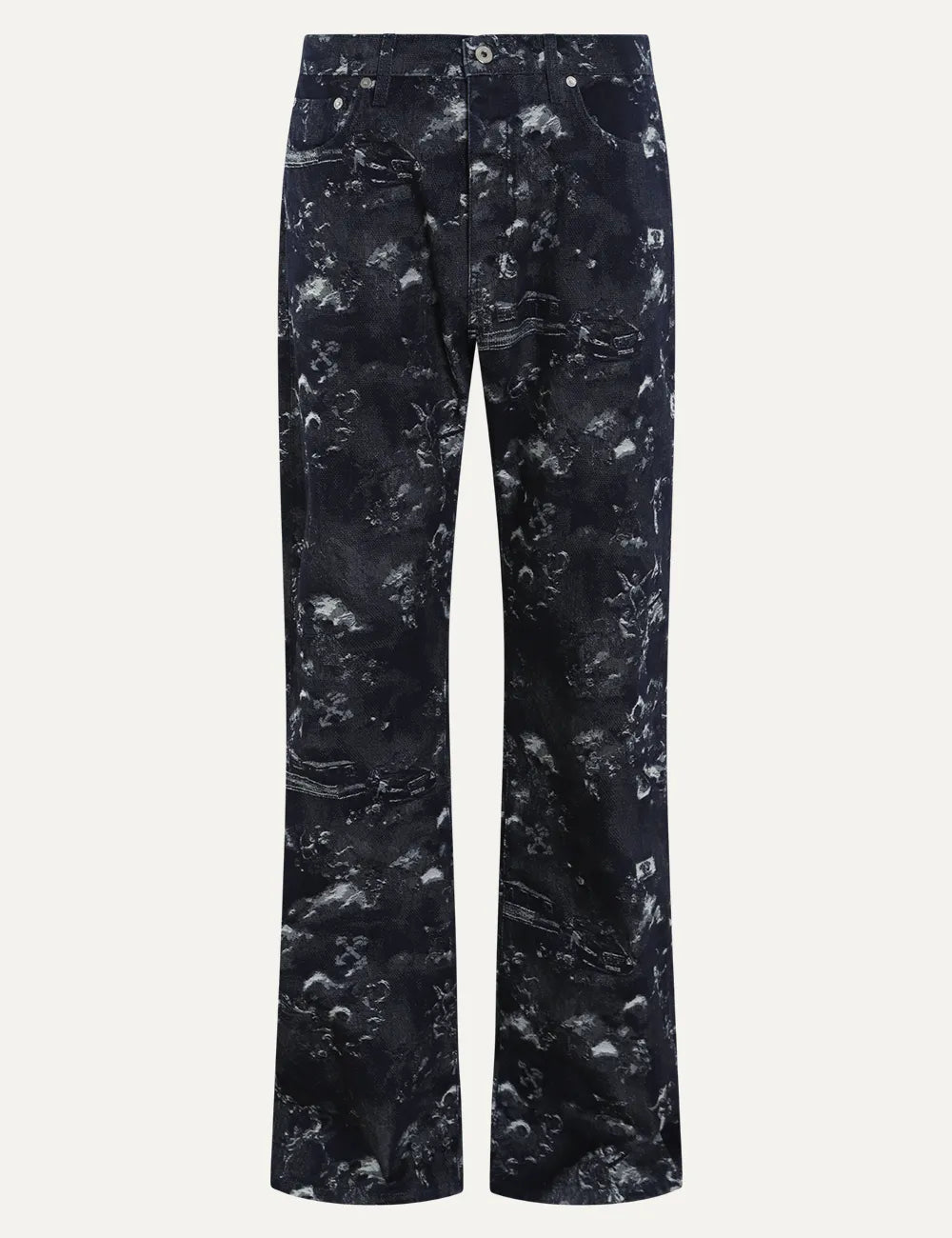 OFF WHITE FRESCO JACQ RELAXED JEANS