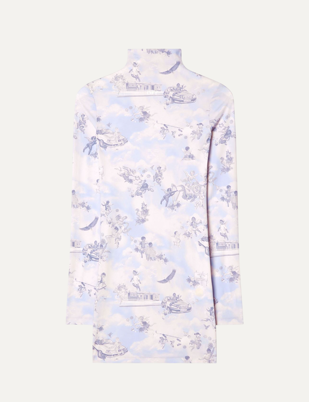 OFF WHITE FRESCO SEC SKIN SHORT DRESS