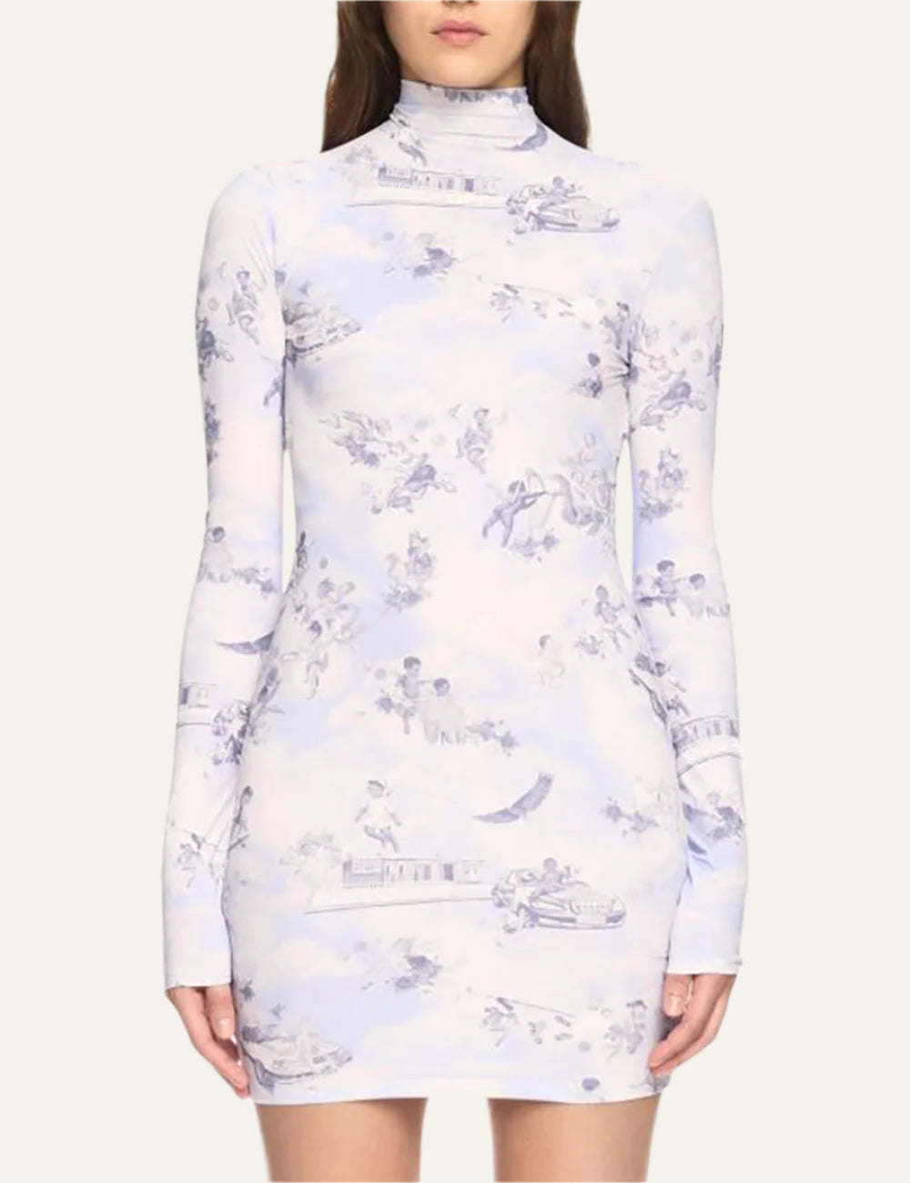 OFF WHITE FRESCO SEC SKIN SHORT DRESS