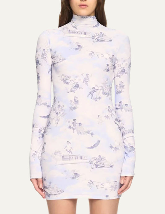 OFF WHITE FRESCO SEC SKIN SHORT DRESS